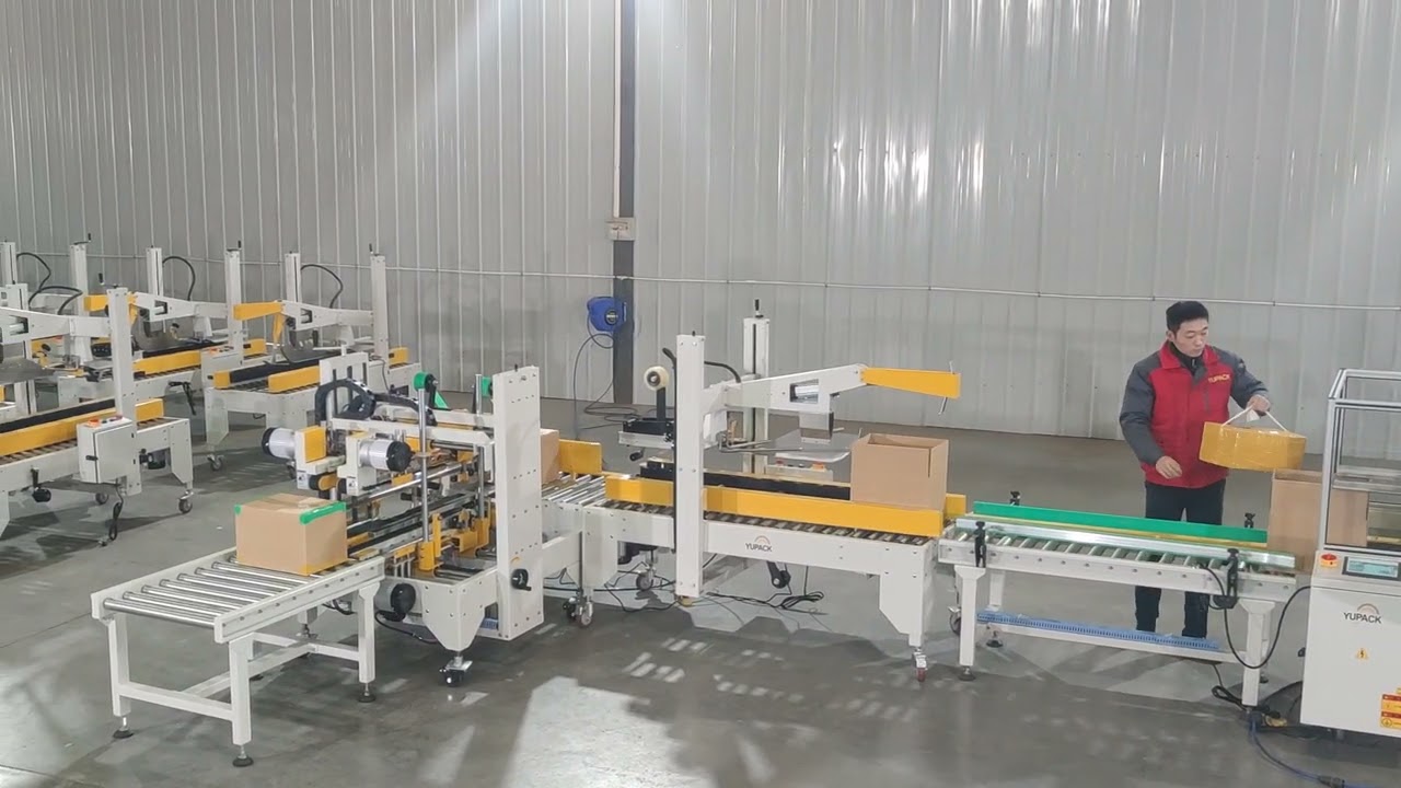 Efficient Carton Packing Solution Automated Line With Conveyor System Shirnk Machine 1673